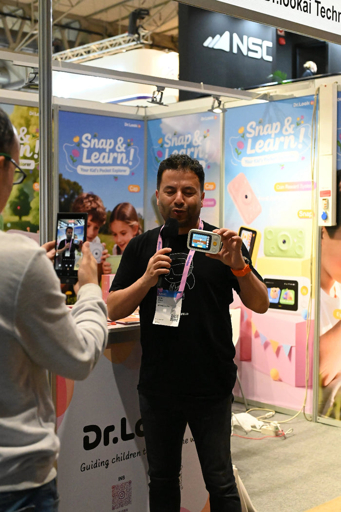On-camera demo for press