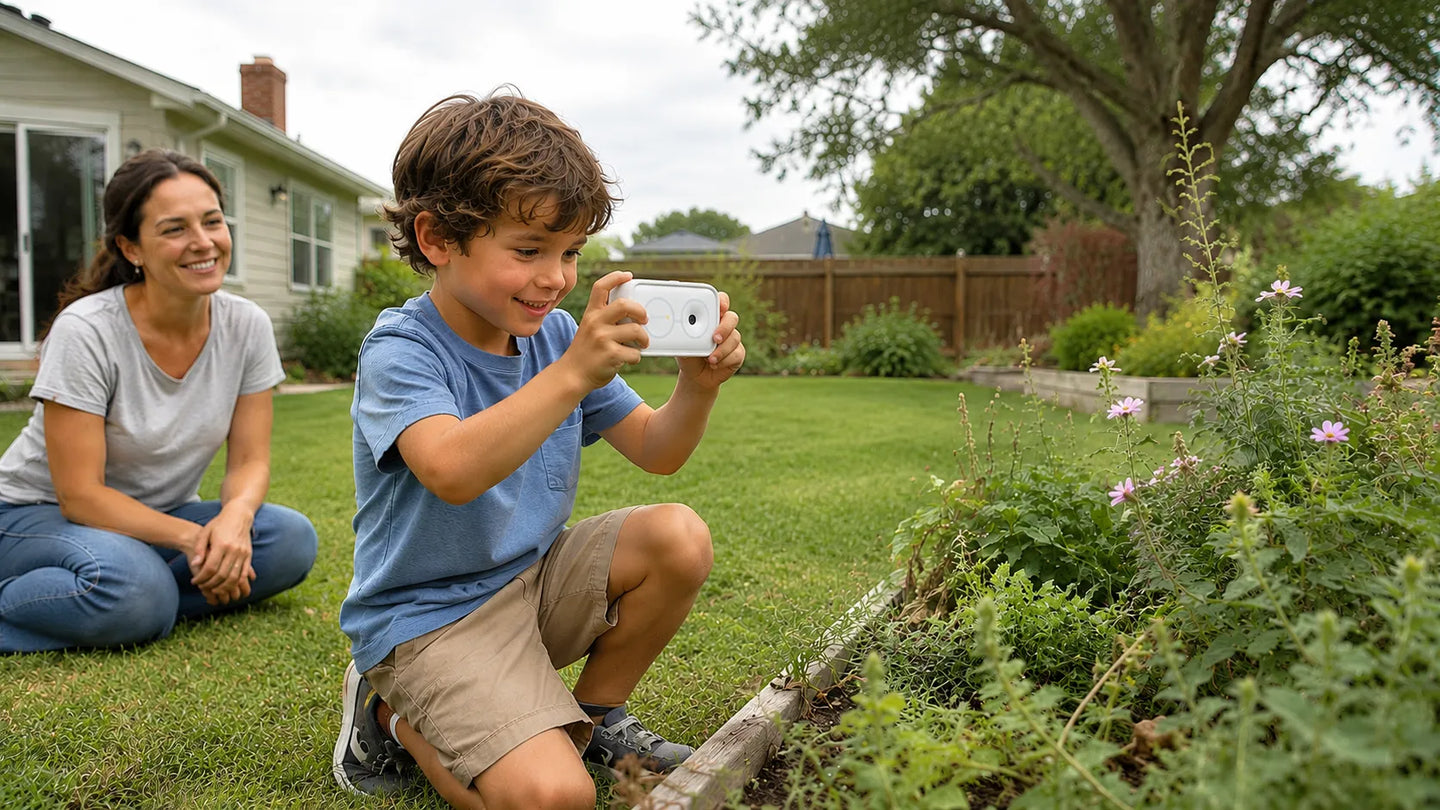 Dr.Look AI Cap backyard discovery activity