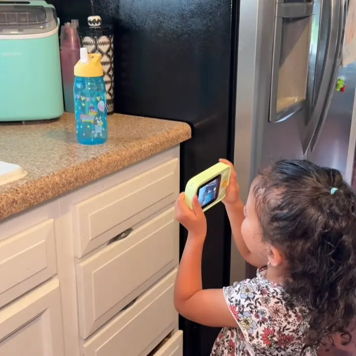 Child using Dr.Look AI Cap during an everyday home activity