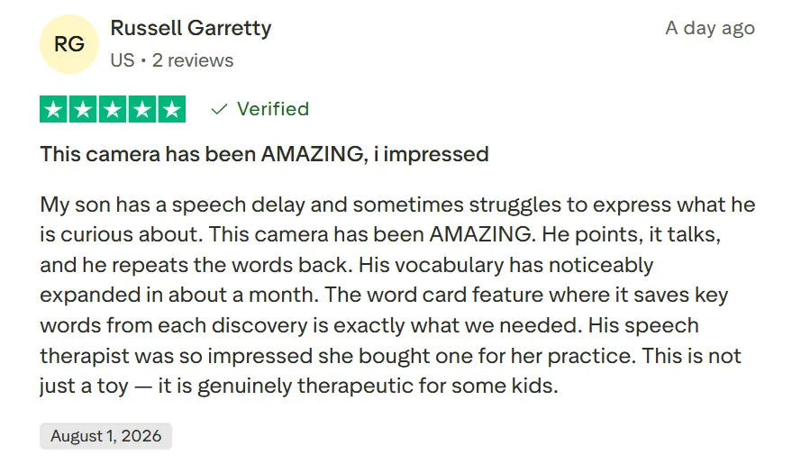 Trustpilot review by Russell Garretty: This camera has been AMAZING, i impressed